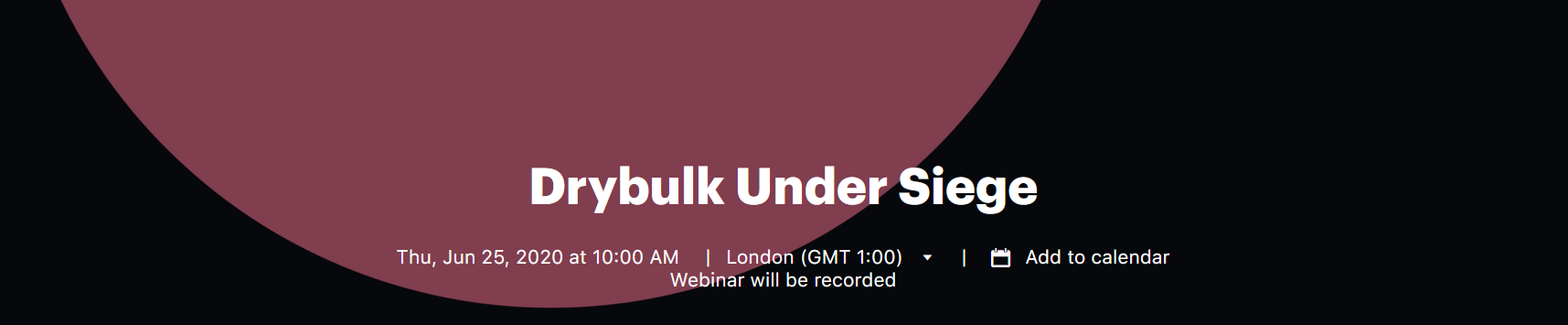 Mare Forum “Drybulk” Webinar