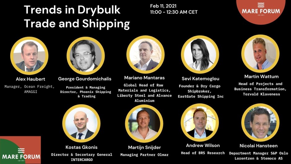 Mare Forum “Trends in Drybulk trade and shipping” webinar