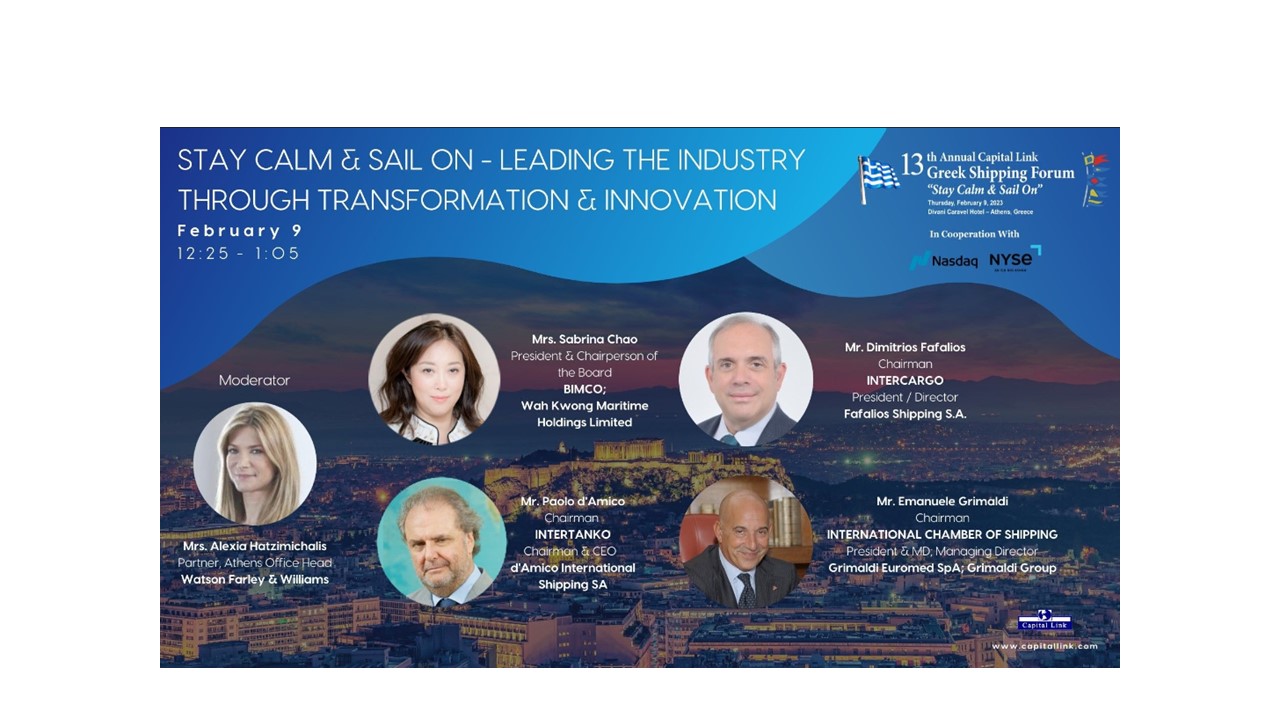 INTERCARGO Chairman at Capital Link Forum