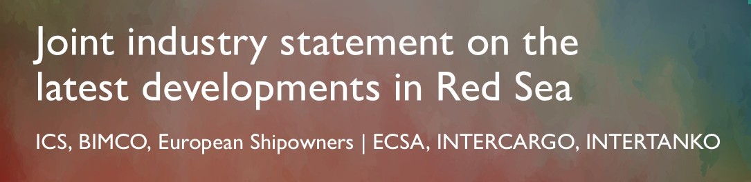 Joint industry statement on the latest developments in the Red Sea